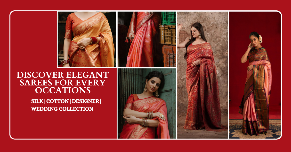 red and gold elegant navratri special sale facebook ad