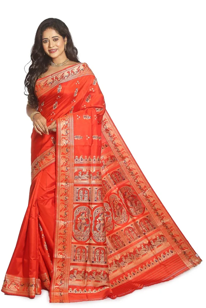 The Rich Weaving Traditions of West Bengal: Baluchari and Tant Sarees bu144c