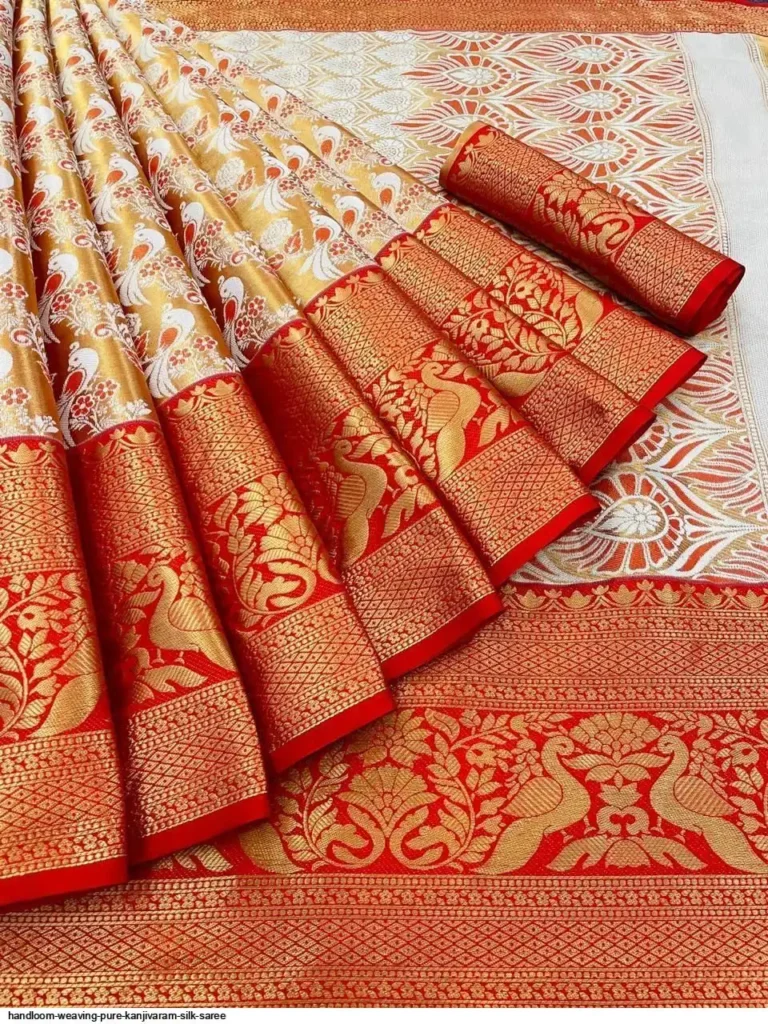 handloom weaving pure kanjivaram silk saree 8523